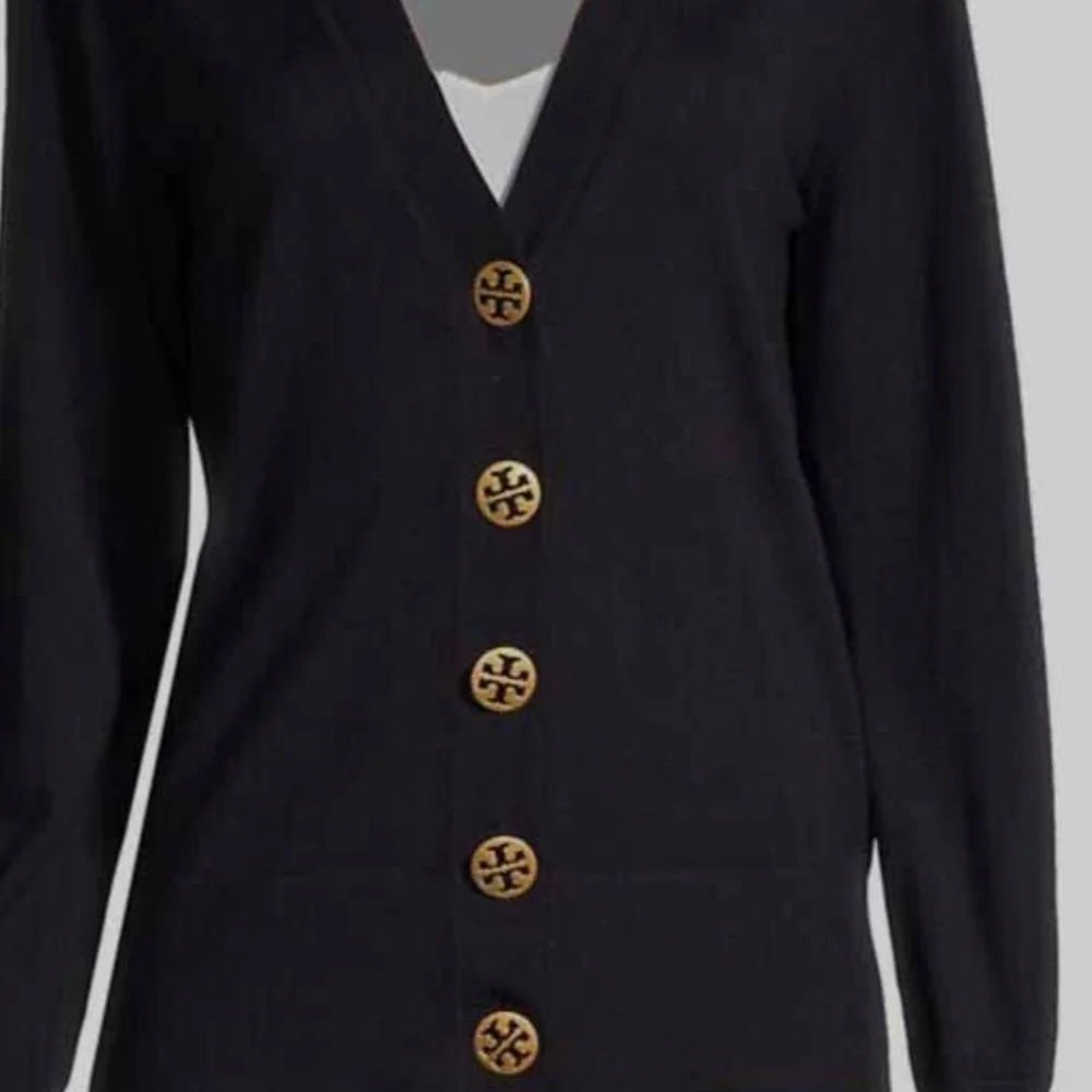 Tory Burch Dark Blue‎ Cardigan with Gold Buttons
